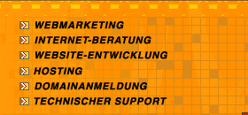 Webmarketing - Web Marketing - Internet Beratung - Internet Consulting - Webdesign - Webdesign - Websiteentwicklung - Hosting - Webspeicher - Webhost - Domainanmeldung - Domainregistrierung - Domain anmelden - Updates und Technischer Support